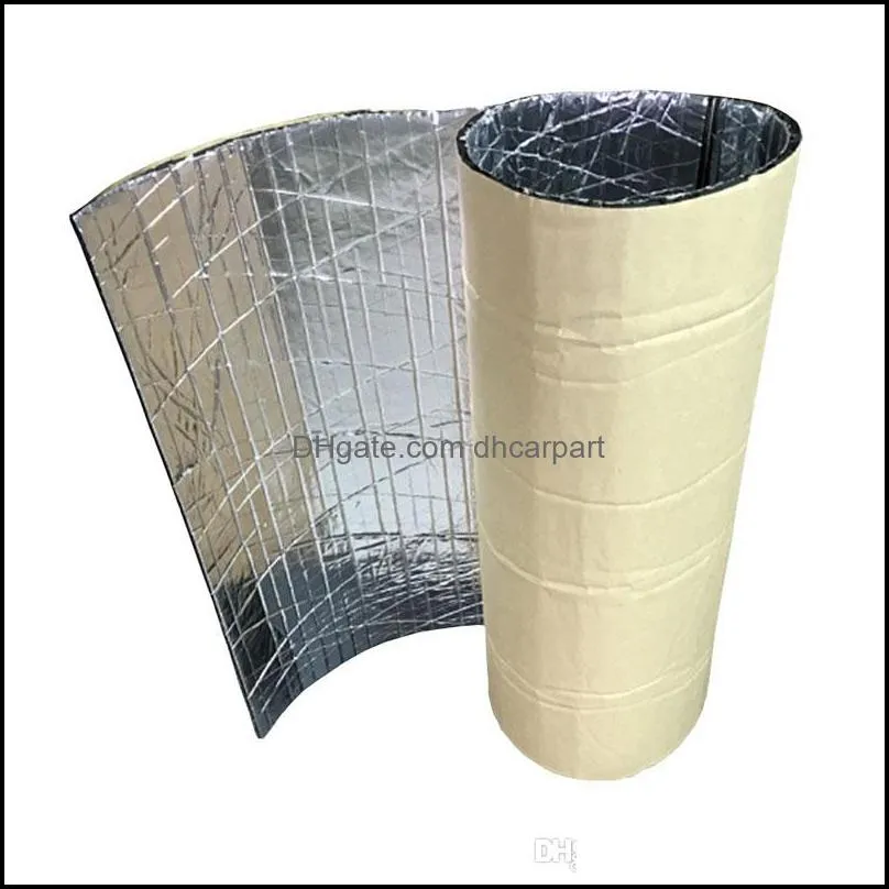 2 roll 100x50cm car noise sound proofing deadening insulation heat 10mm foam glass fibre auto interior accessories