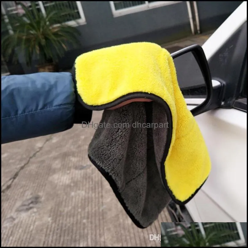 size 30x30cm car wash microfiber towel car cleaning drying cloth hemming auto care detailing