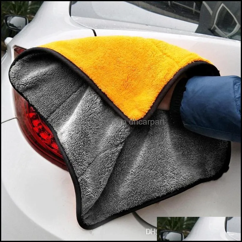 size 30x30cm car wash microfiber towel car cleaning drying cloth hemming auto care detailing