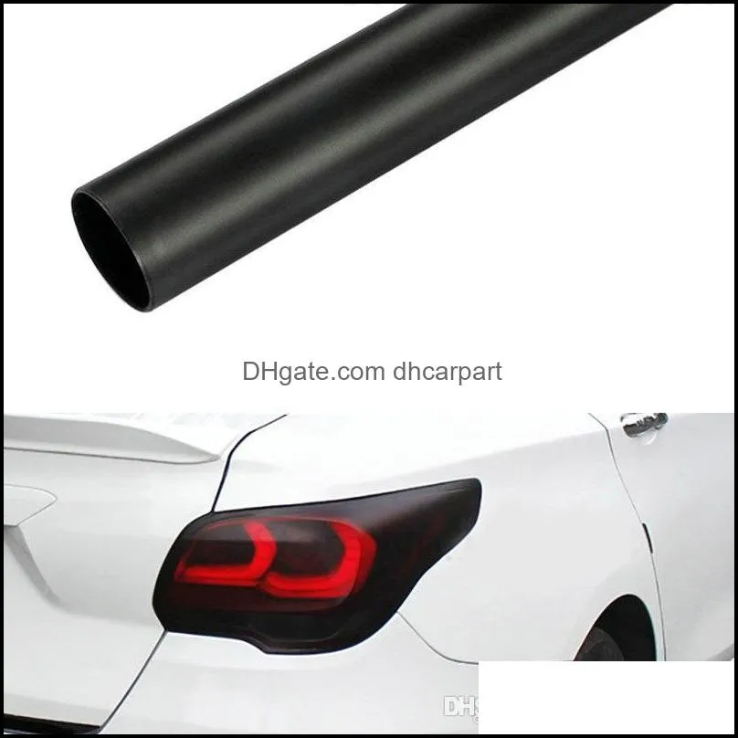 2x 30cm car stickers use matt smoke light film car matte black tint headlight taillight fog vinyl rear lamp tinting