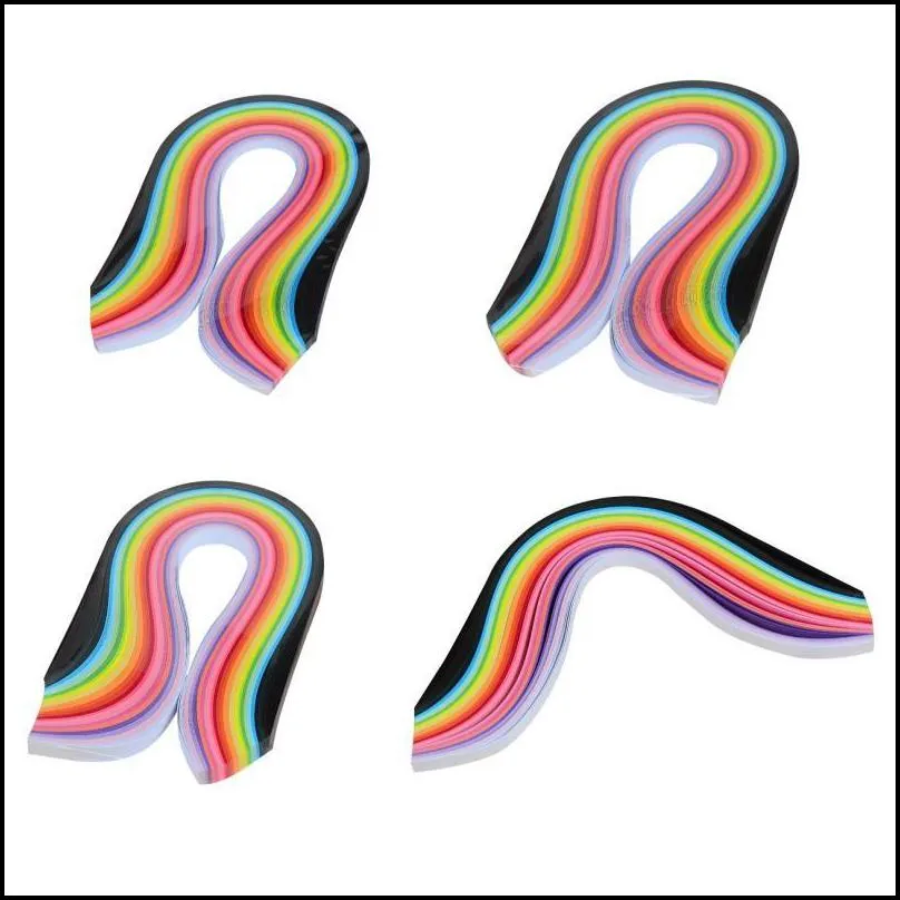 other arts and crafts 260 rainbow paper quilling strips set 3mm/ 5mm/ 7mm/10mm 39cm flower gift for craft diy tools handmade