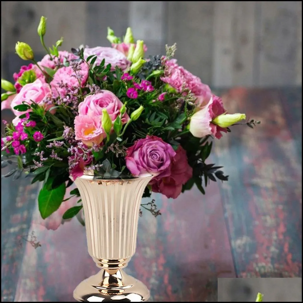 vases versatile metal wedding centerpieces trumpet for home party anniversary decoration modern design 220928
