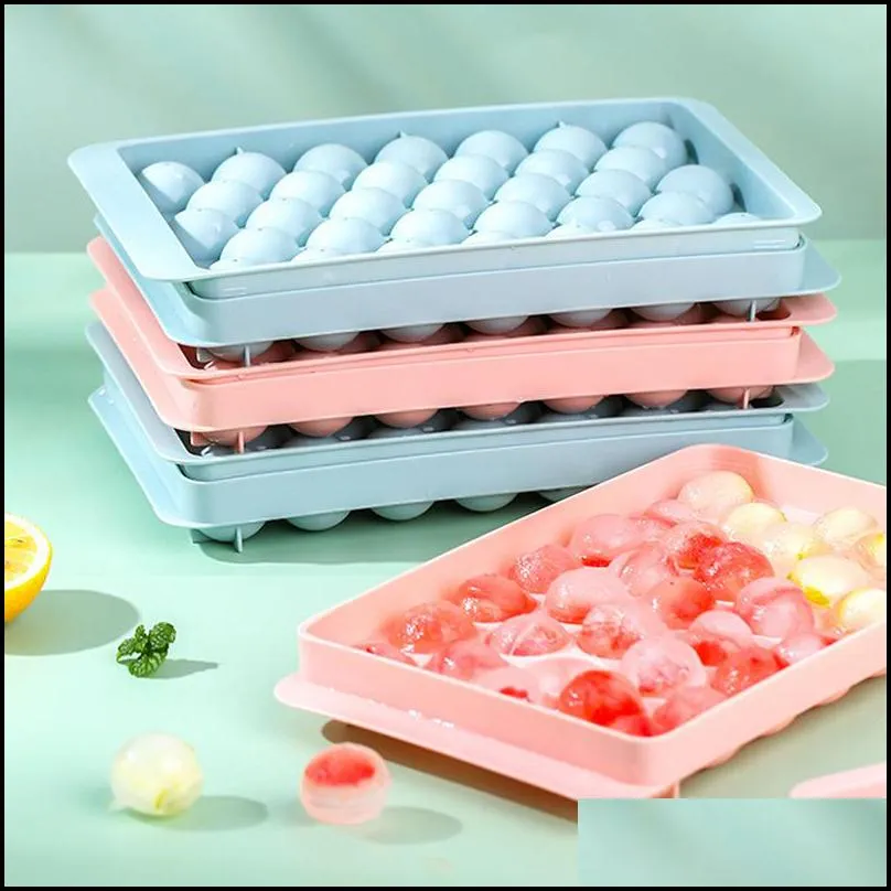 colorful round tray cube maker pp plastic forms food grade mold kitchen gadgets diy ice cream mould 220610