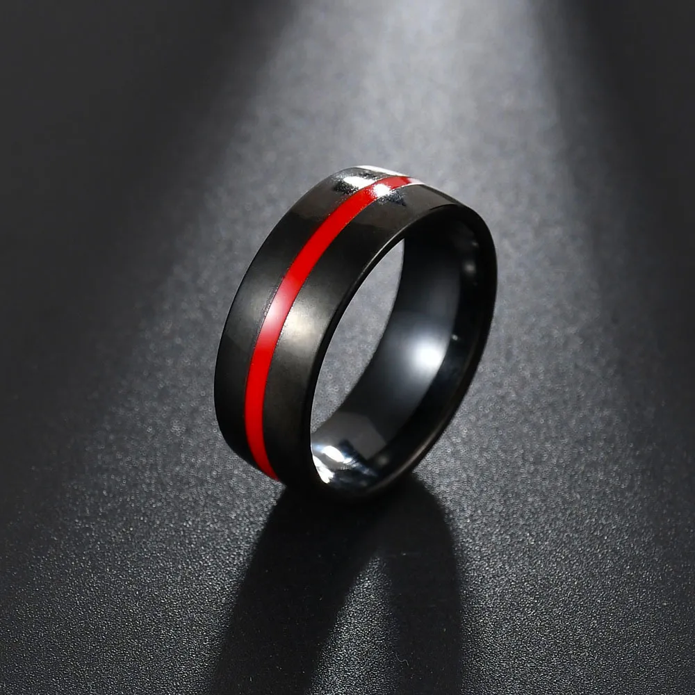 romantic 4/6/8/12mm titanium stainless steel couple ring lover fluorescence wedding rings for women men size rings