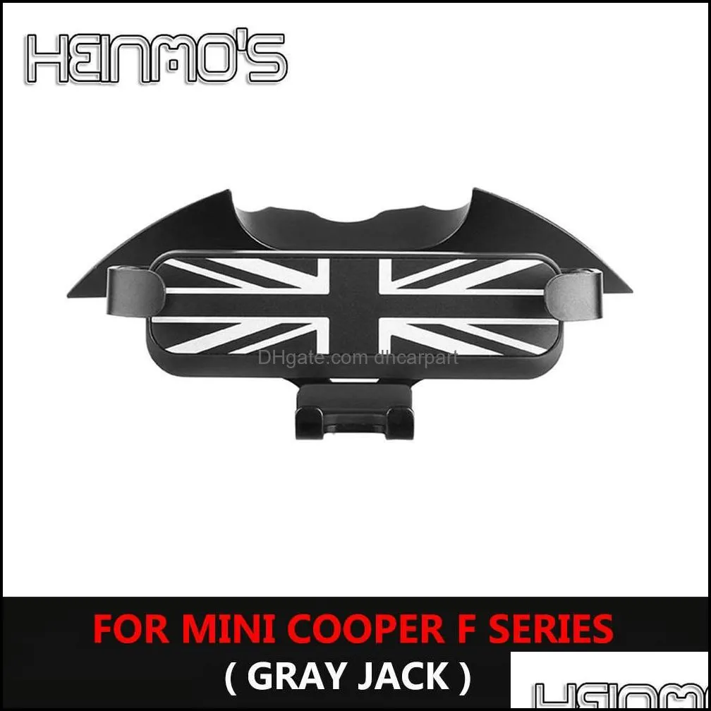 for mini cooper countryman accessories clubman f54 f55 f56 f57 f60 car gps mobile phone holder bracket jcw grey union jack