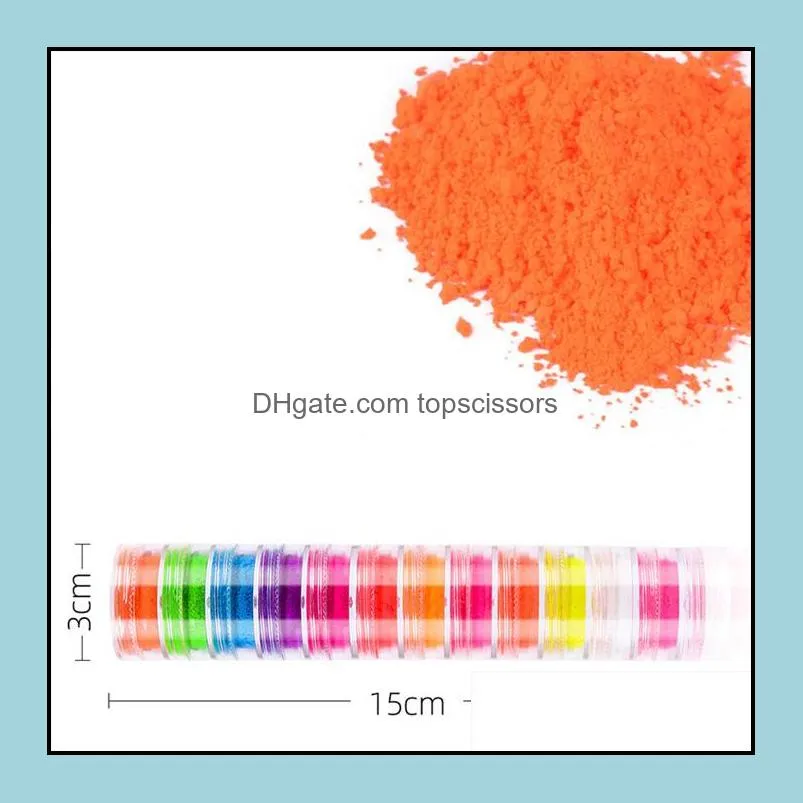 12 colors eye shadow powder matte neon fluorescent pigment metallic makeup set glitter eyeshadow palette nail art powder