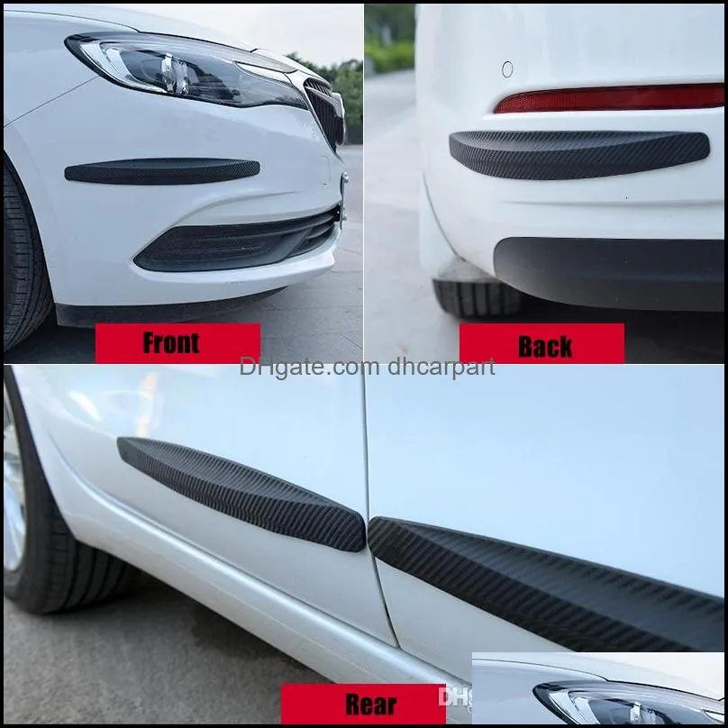 2pcs 40x5cm car bumper protector corner guard antiscratch strips sticker protection body protector moldings valance chin