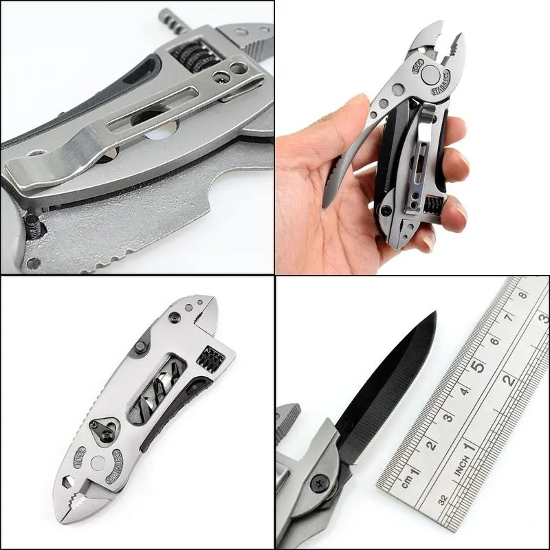 pocket multitool pliers multitul knife screwdriver set kit mini adjustable wrench multifunctional pliers hiking camping tool y200321