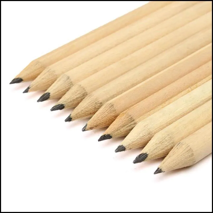 100pcs/lot mini wood hb short pencils ecofriendly mechanical graphite pencil for kids office school stationery supplies 8 6cm y200709