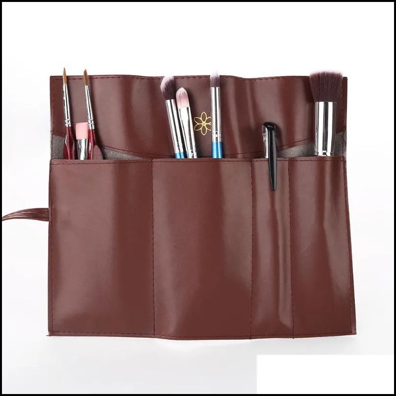 pencil bags vintage leather makeup cosmetic brush pen case organizer pouch bag school supplies bolsinha de lapis estuche1