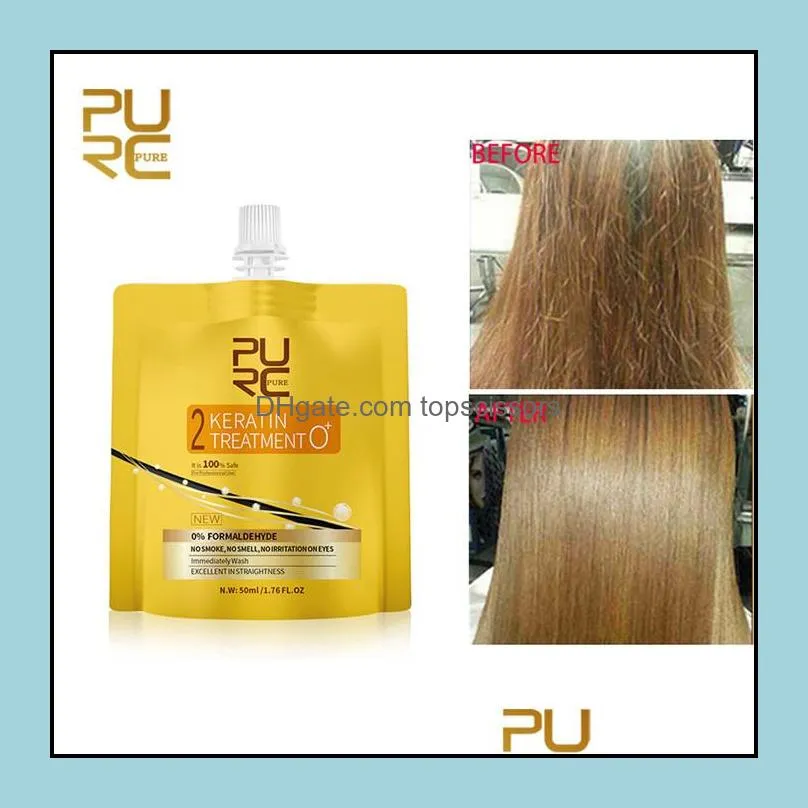 purc 3pcs/set new technology keratin treatment set no irritation no smoke repair and straighten damaged hair