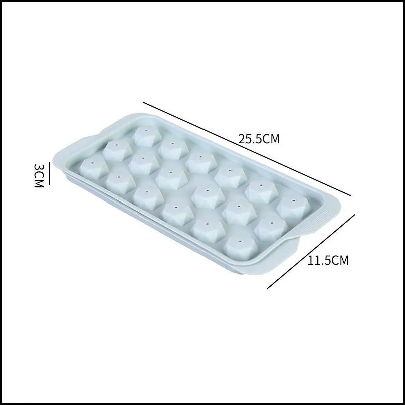 18 33 grid reusable tray with lid diamond round mold ball cube maker diy ice cream kitchen accessories 220617