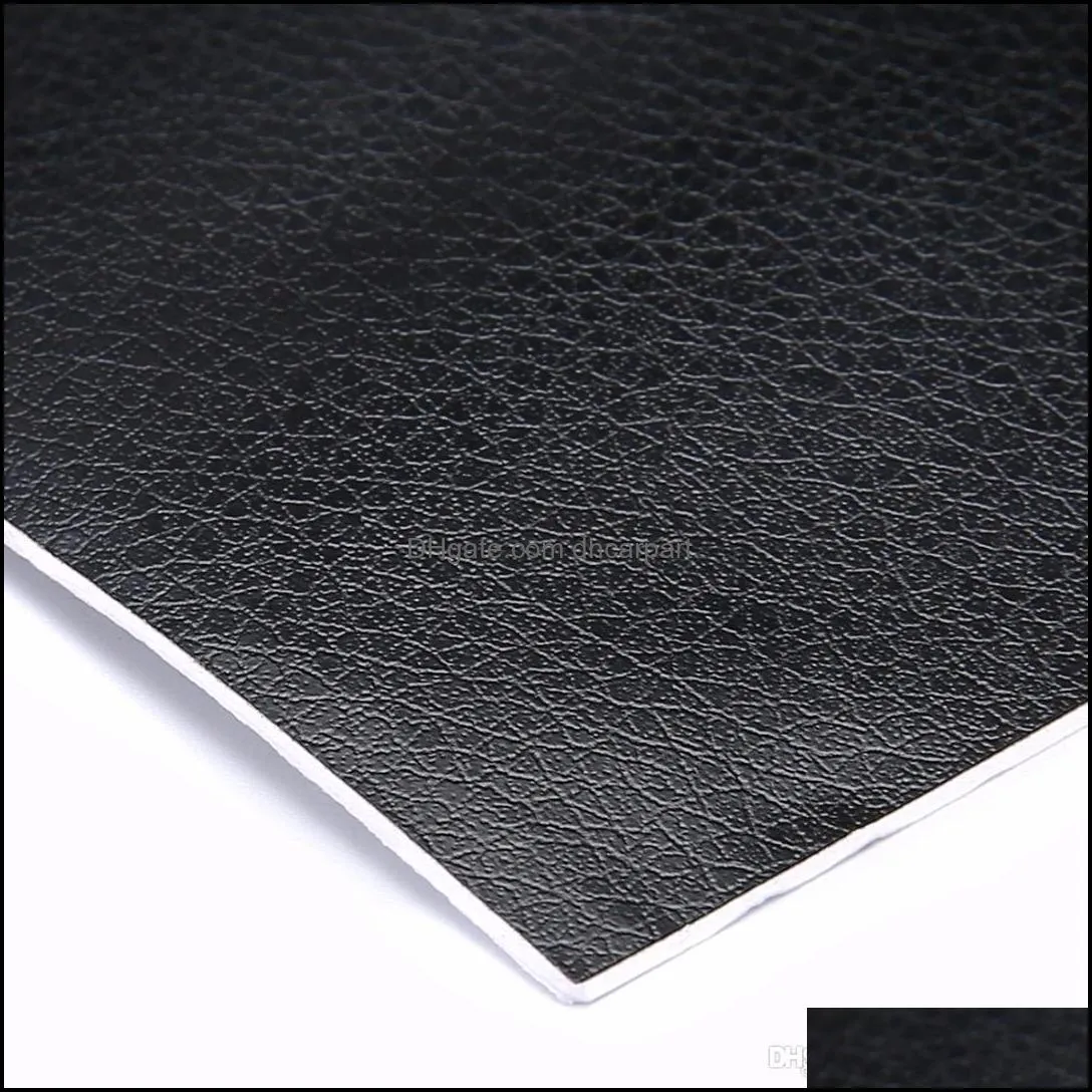 100x30cm black leather texture diy car interior dashboard sticker trim vinyl wrap sheet film pvc stickers car styling