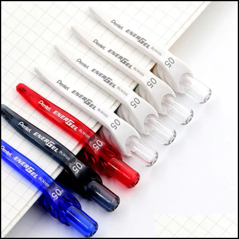 gel pens 1pcs japan pentel bln105 pressing pen quickdry color student office stationery supplies1