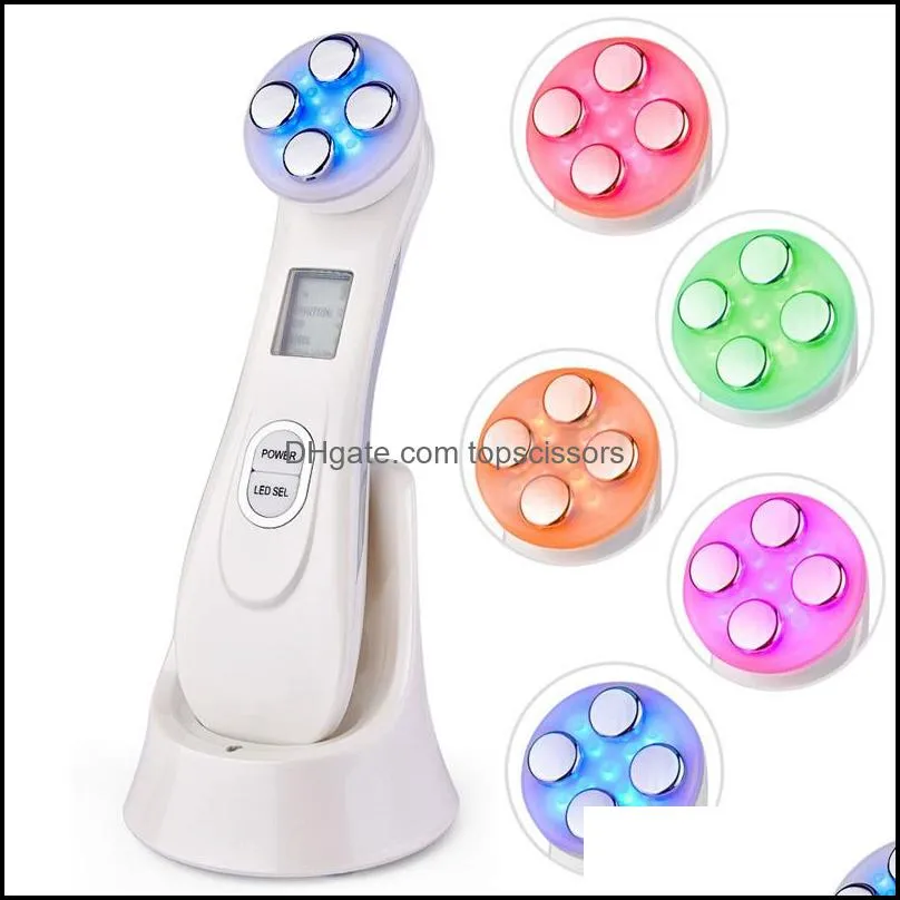 rf ems microcurrent beauty apparatus radio frequency light therapy ipl skin rejuvenation face lift antiaging facial massager