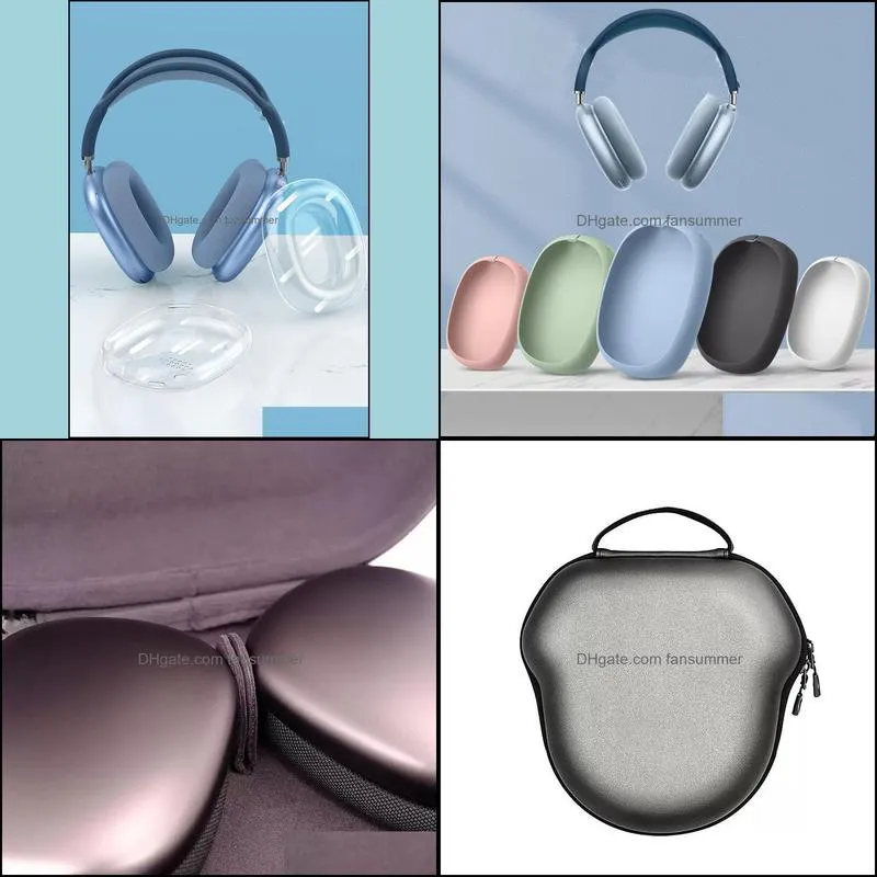 for  max headphone cushions accessories solid silicone high custom waterproof protective plastic headphone travel case