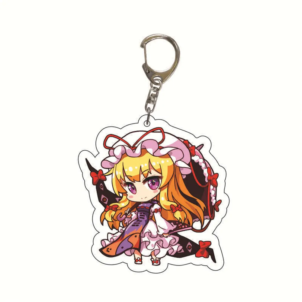 game touhou project keychain badge accessories cosplay props key chain cartoon backpack pendant
