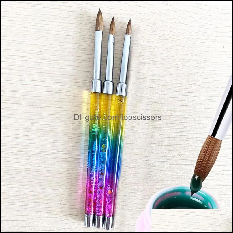 uv gel acrylic nail art brush tool ombre brushes for manicure drawing pen point nails design painting diy tools