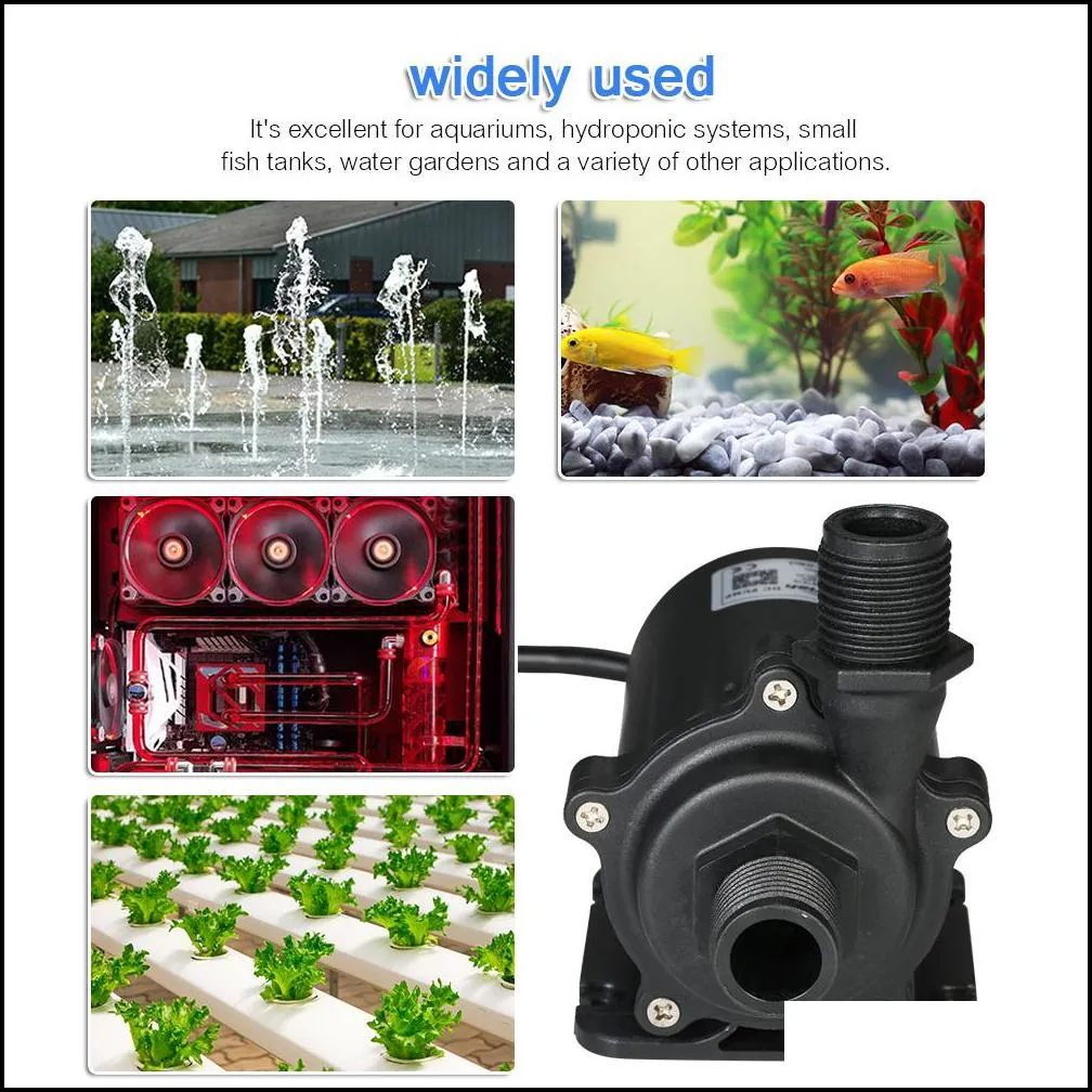 bluefish dc24v 1500l/h lift 15m brushless water pump aquarium fish tank tabletop waterproof submersible pump y200922