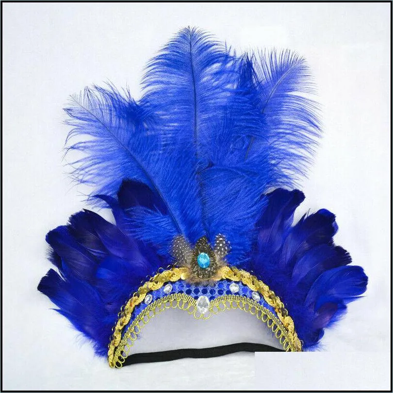 christmas decorations 2021 feather headbands flapper sequin dress accessories costume hairband headpiece women ladies fashion party