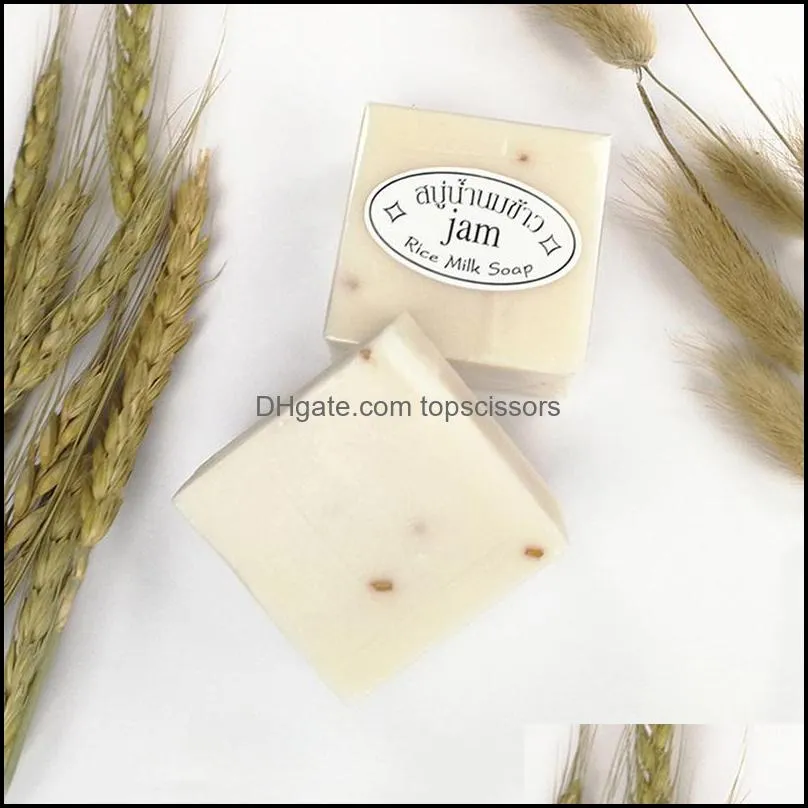 thailand jam rice milk soap original handmade soap for whitening face body care soaps