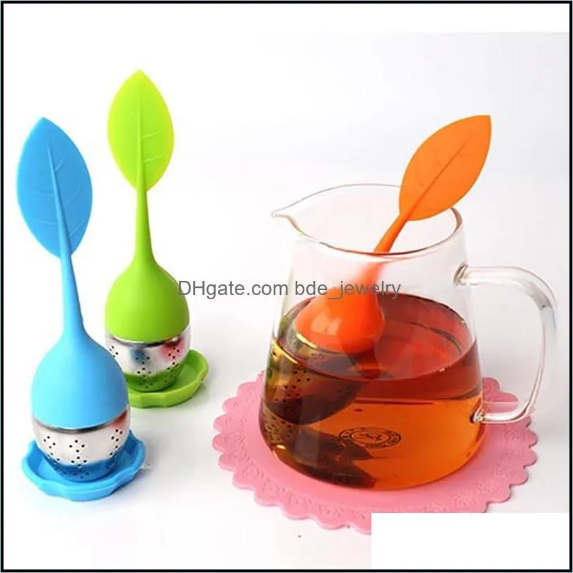 tea bag silicone infuser with food grade leaf strainer stainless steel filter device loose herbal spice filter diffuser come with