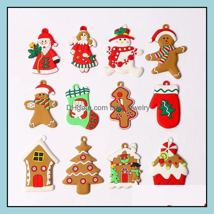 12pcs gingerbread man ornaments for christmas tree assorted plastic gingerbread figurines ornaments for christmas tree hanging