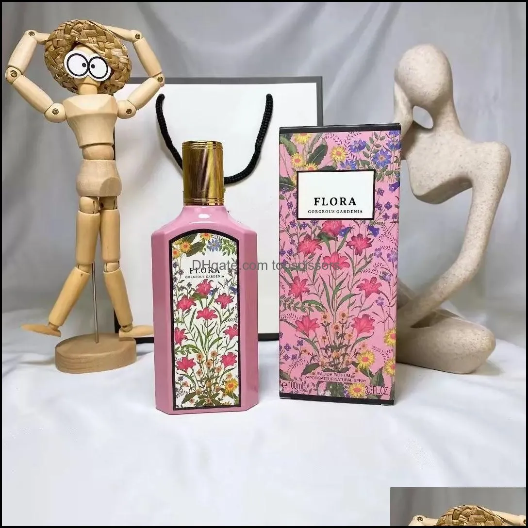 flora perfume 100ml women perfumes eau de parfum 3 3fl oz long lasting smell blossom fruit flower edt lady spray fragrance cologne top version quality fast