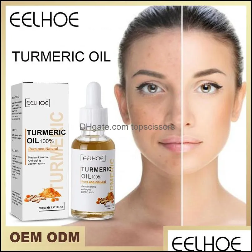 30ml turmeric essence oil serum brighten skin dark spot corrector face whitening serum