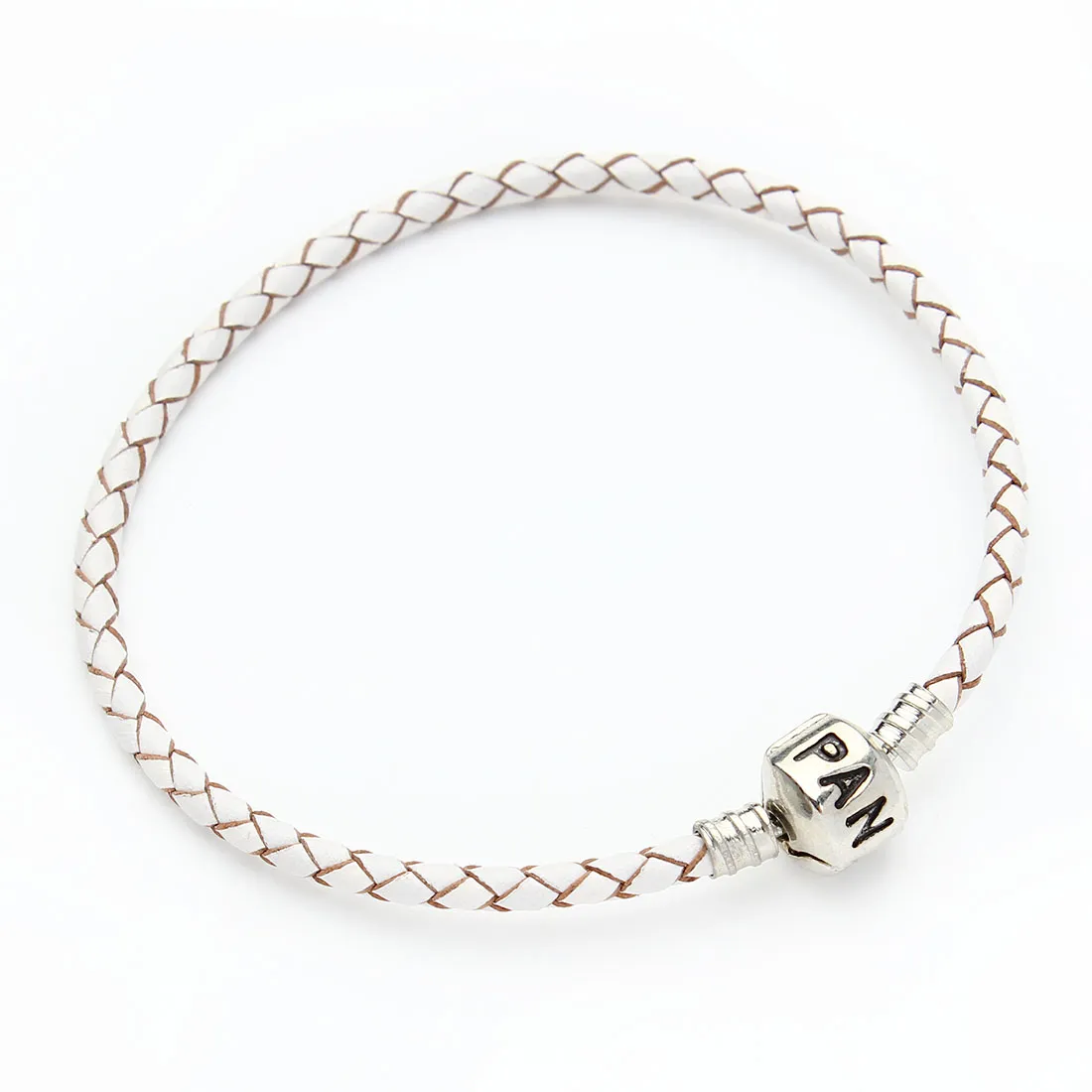 2021 new fashion single layer braided leather bracelet men women magnetic clasps charm bracelets pulseras male female jewelry