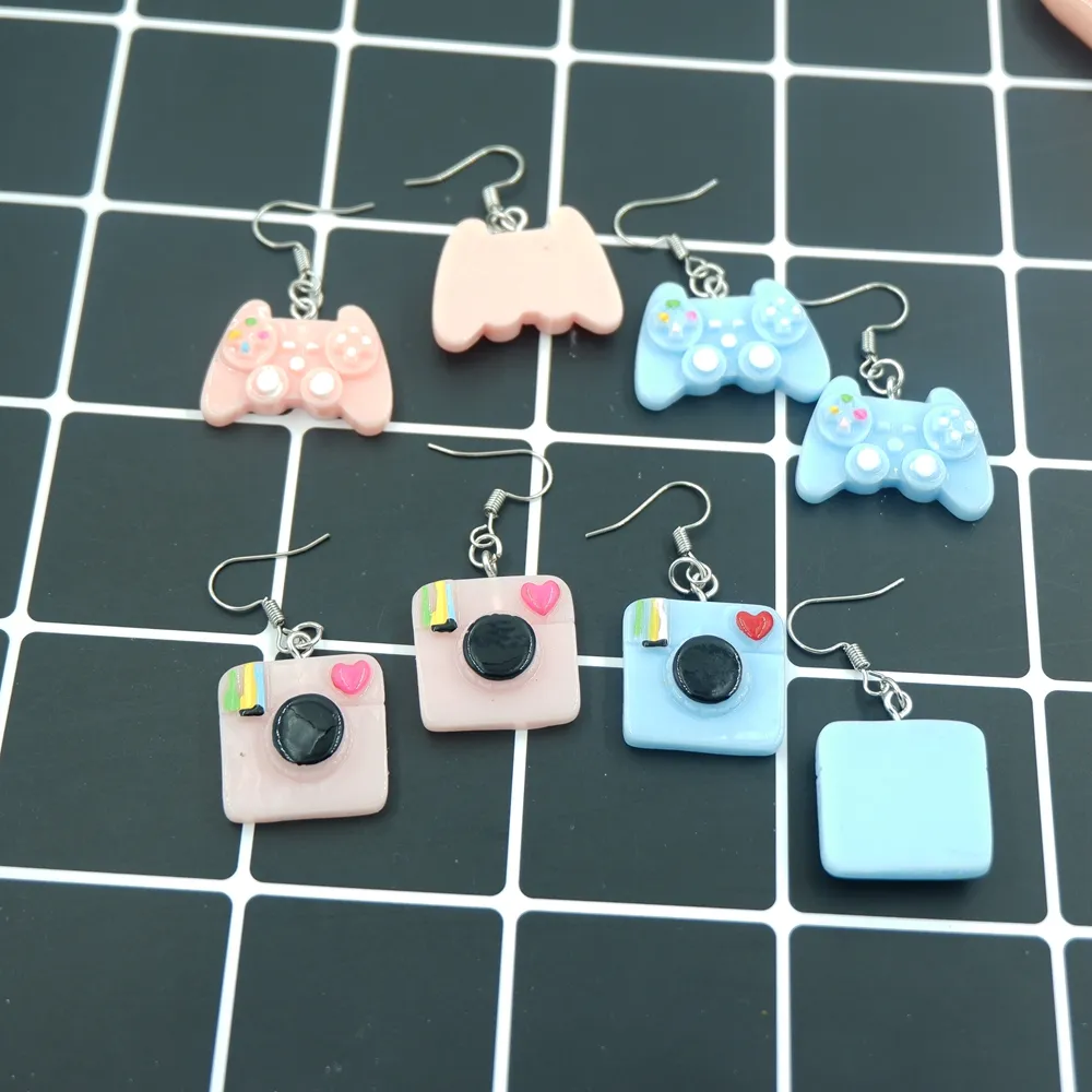 kawaii camera game controller earrings earring costume trendy style woman girl jewelry drop shipping dangle earrings