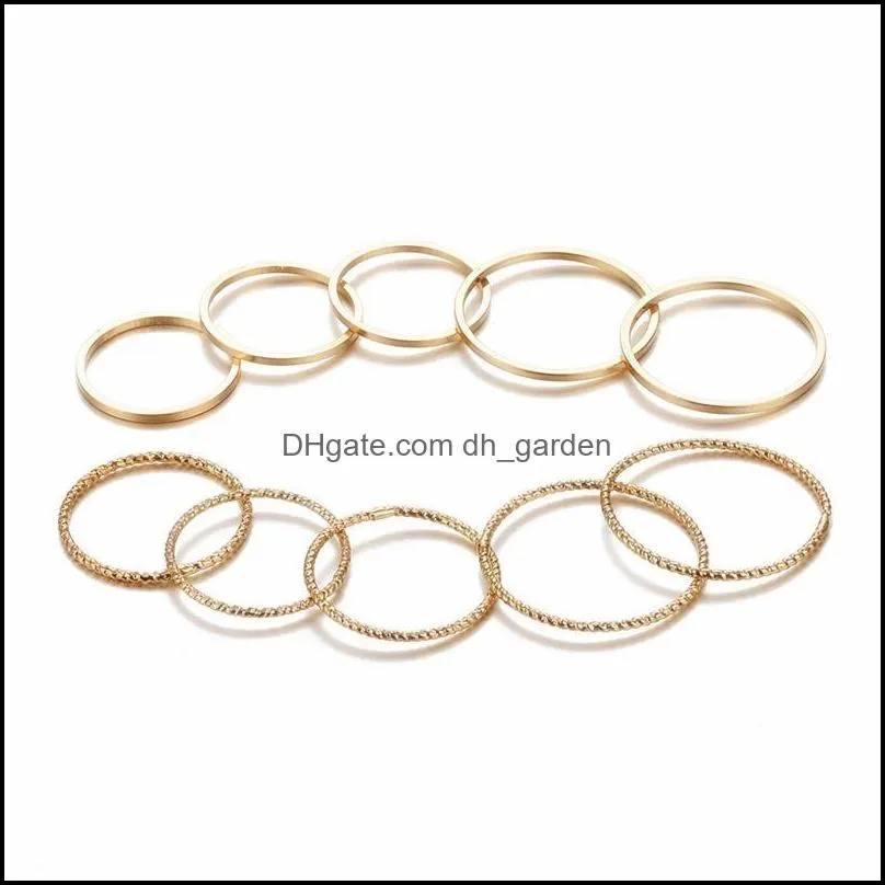 cluster rings pcs/set minimalist round cross twist wave for women fashion geometric pearl finger ring set bijoux femme 2022 brit22