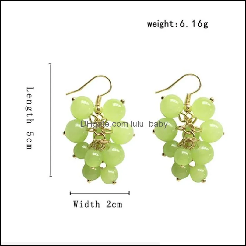 stud south korea creative  small grape eardrop ladies cute fashion earrings 2021 jewelry