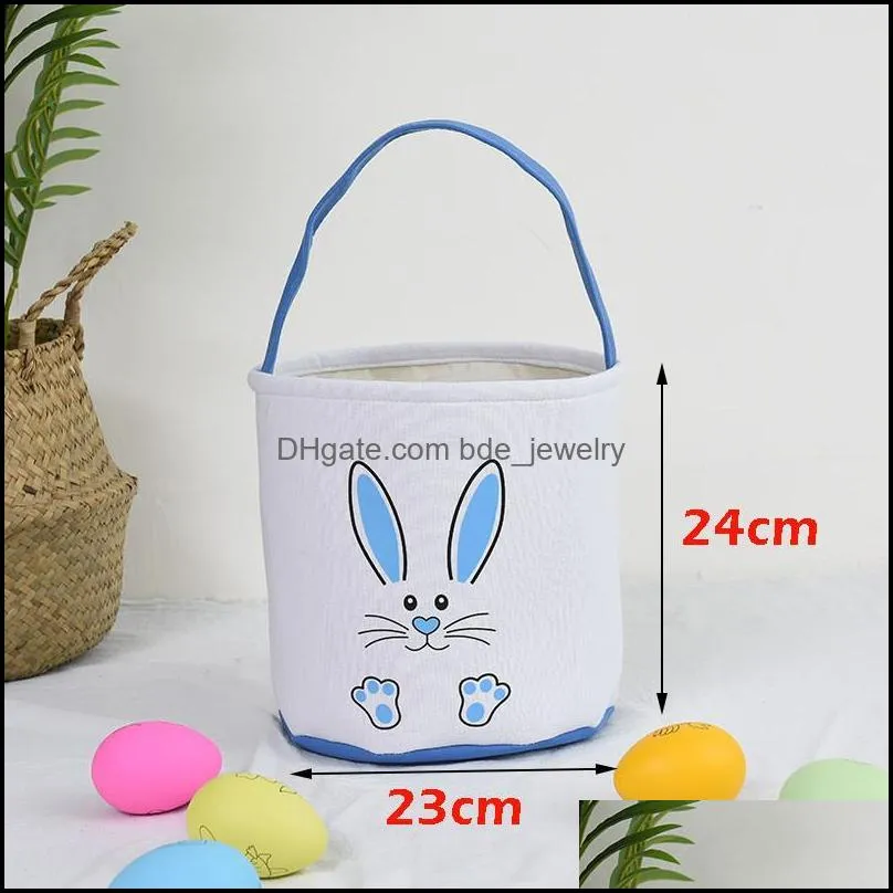 wholesale easter basket festive cute bunny ear bucket creative candy gift bag easters rabbit egg tote bags with rabbit tail 41 styles
