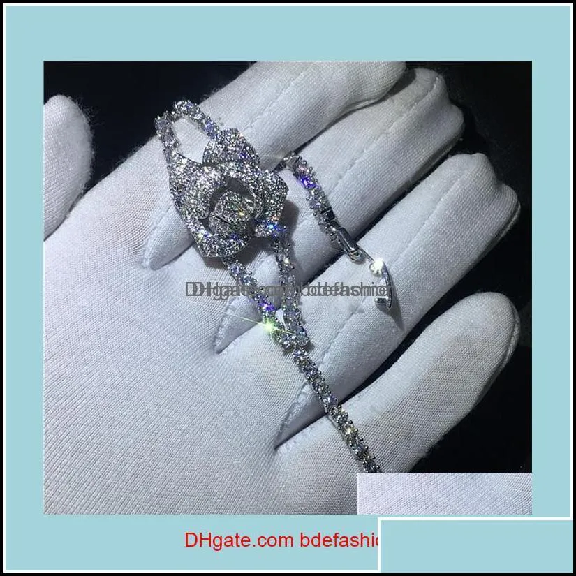 tennis bracelets jewelry20 style sparkling luxury jewelry 925 sterling sier multi shape white topaz cz diamond gemstones women wedding