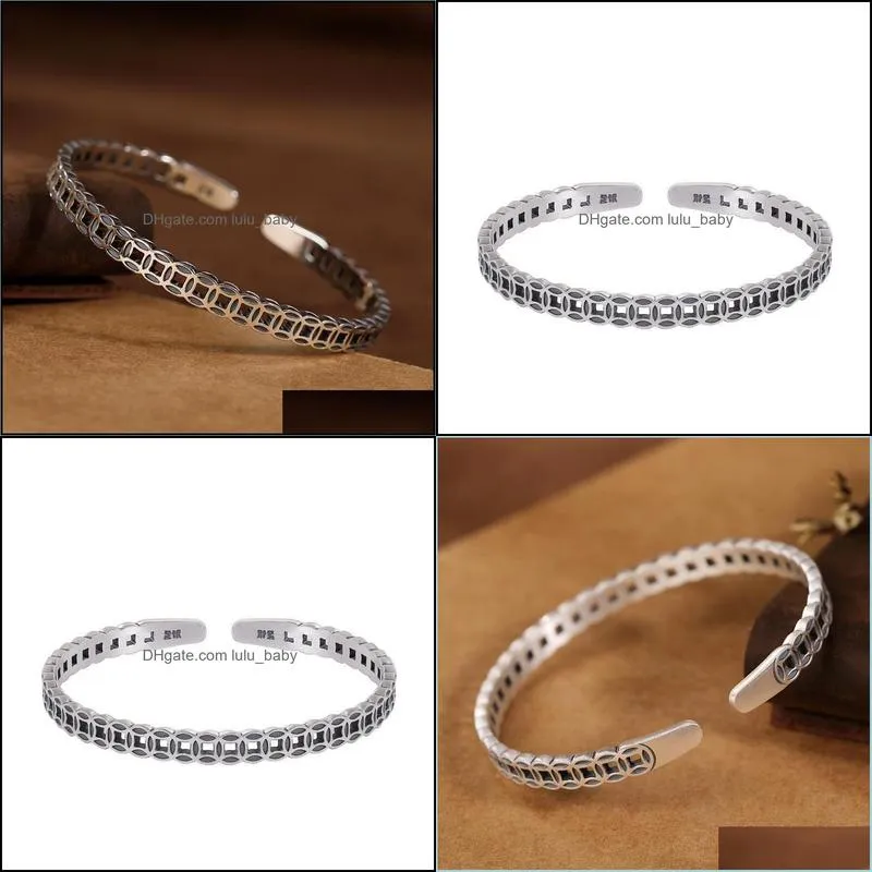 bangle vintage silver women cuff bracelets ancient chinese coins designer braceletbangle