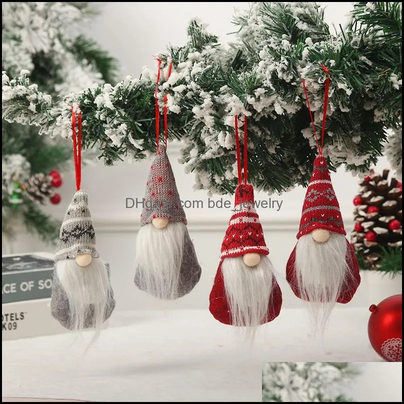 merry christmas decorations swedish santa faceless gnome plush doll ornaments handmade elf toy holiday home party decor gift