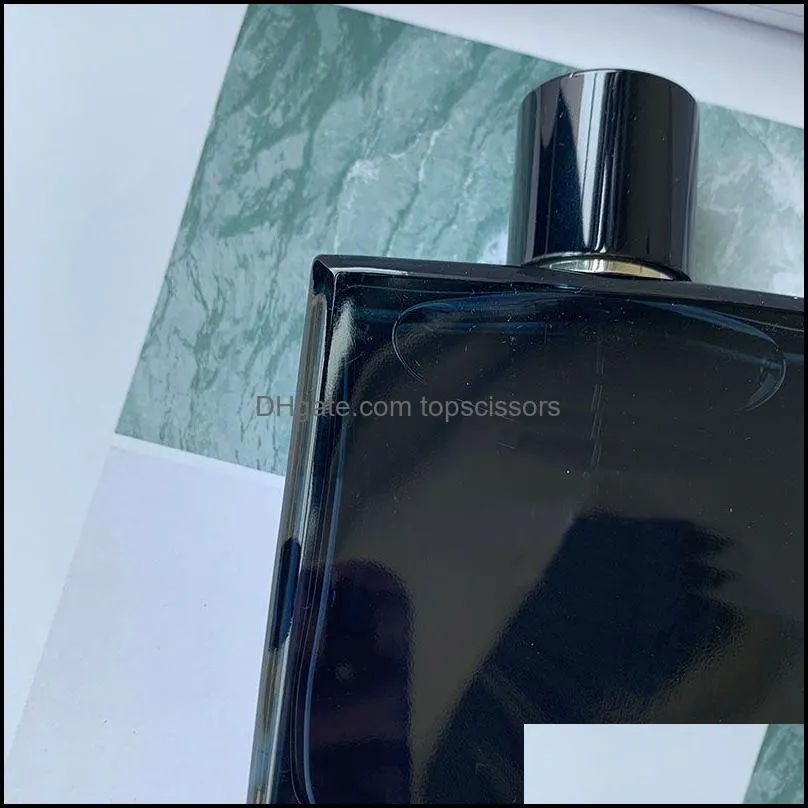 man perfume male fragrance masculine edt 100ml citrus woody spicy and rich fragrances dark bluegray thick glass bottle body fast ship