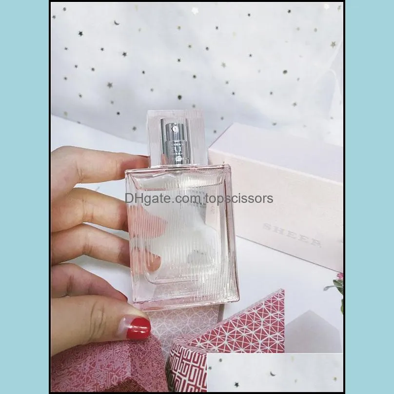 luxury brand brit sheer perfume 100ml for her fragrance 3 3fl oz eau de toilette long lasting smell lady girl women perfumes spray edt