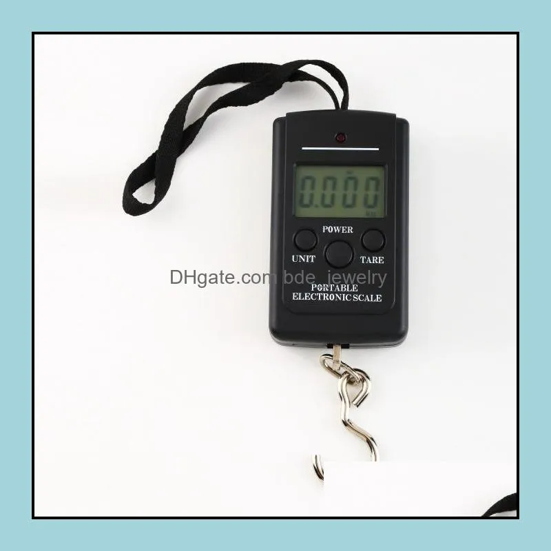 40kg digital scales led display hanging hook luggage fishing weight scale household fashion portable electronic scales tta19832
