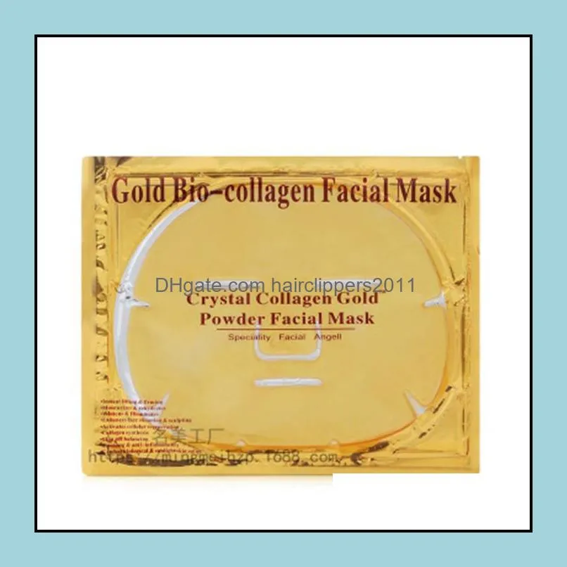 gold bio collagen facial mask crystal gold collagen face mask moisturizing face skin care cosmenics 100pcs