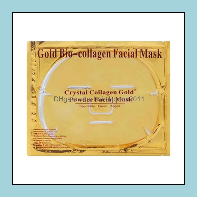 gold bio collagen facial mask crystal gold collagen face mask moisturizing face skin care cosmenics 100pcs