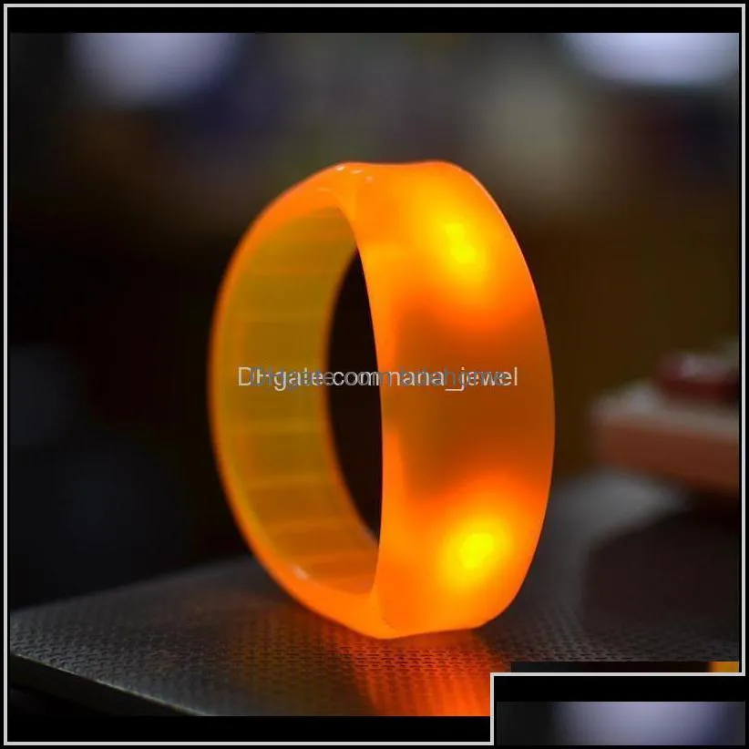 charm bracelets jewelry drop delivery 2021 activated sound control led flashing bracelet light up bangle wristband club party bar cheer