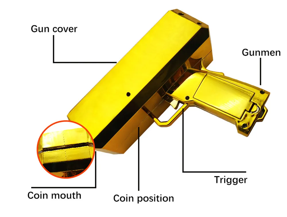 new banknote gun cash cannon funny make it christmas gift money gun save toy gun funny gift holiday party toys fake money jogo gags amp practical jokes