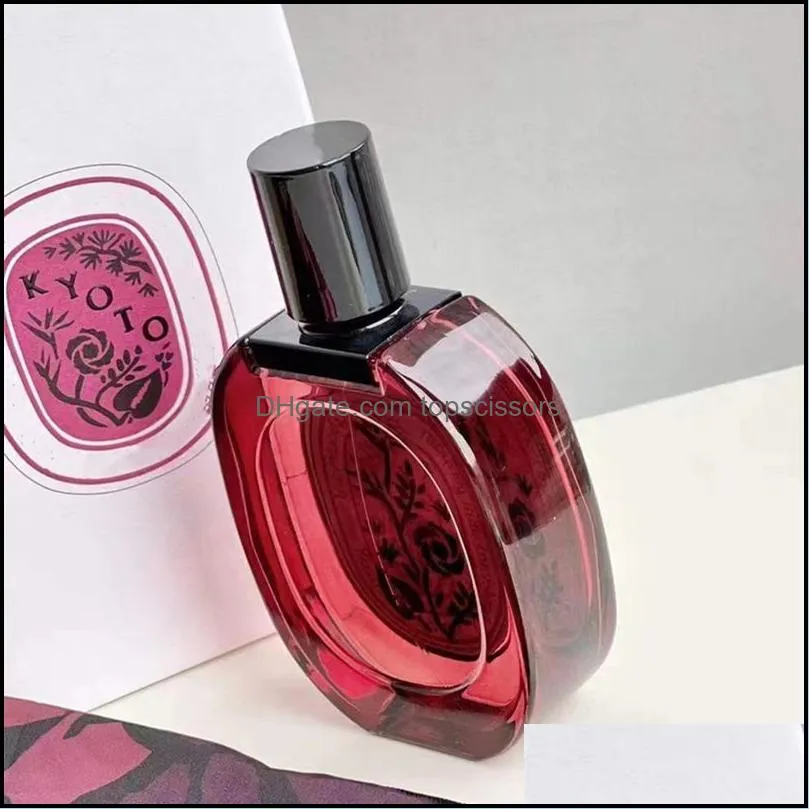 unisex fragrance kyoto perfume 100ml men women perfumes eau de parfum long lasting smell paris neutral fragrance sweet rose cologne spray fast