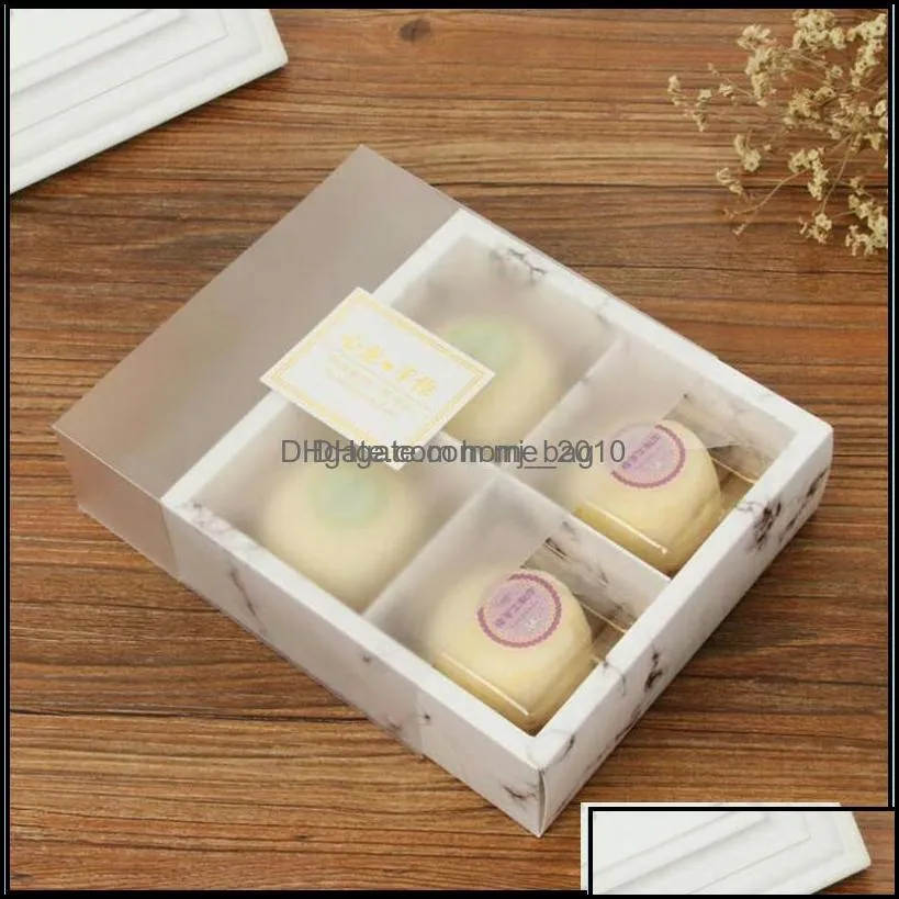 Packing Office School Business Industrialtransparent Frosted Mooncake Cake Pack Box Dessert Arons Pastry Packaging Boxes Drop Delivery