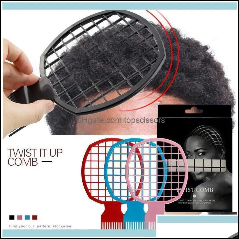 Brushes Care Styling Tools Productsafrican Twist Wave Curly Hair Comb Professional Salon Barber Mesh Sponge Tin Foil Brush Hairdressing