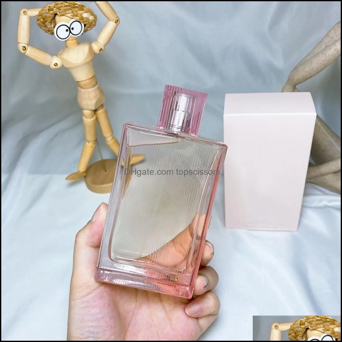 luxury brand brit sheer perfume 100ml for her fragrance 3 3fl oz eau de toilette long lasting smell lady girl women perfumes spray edt
