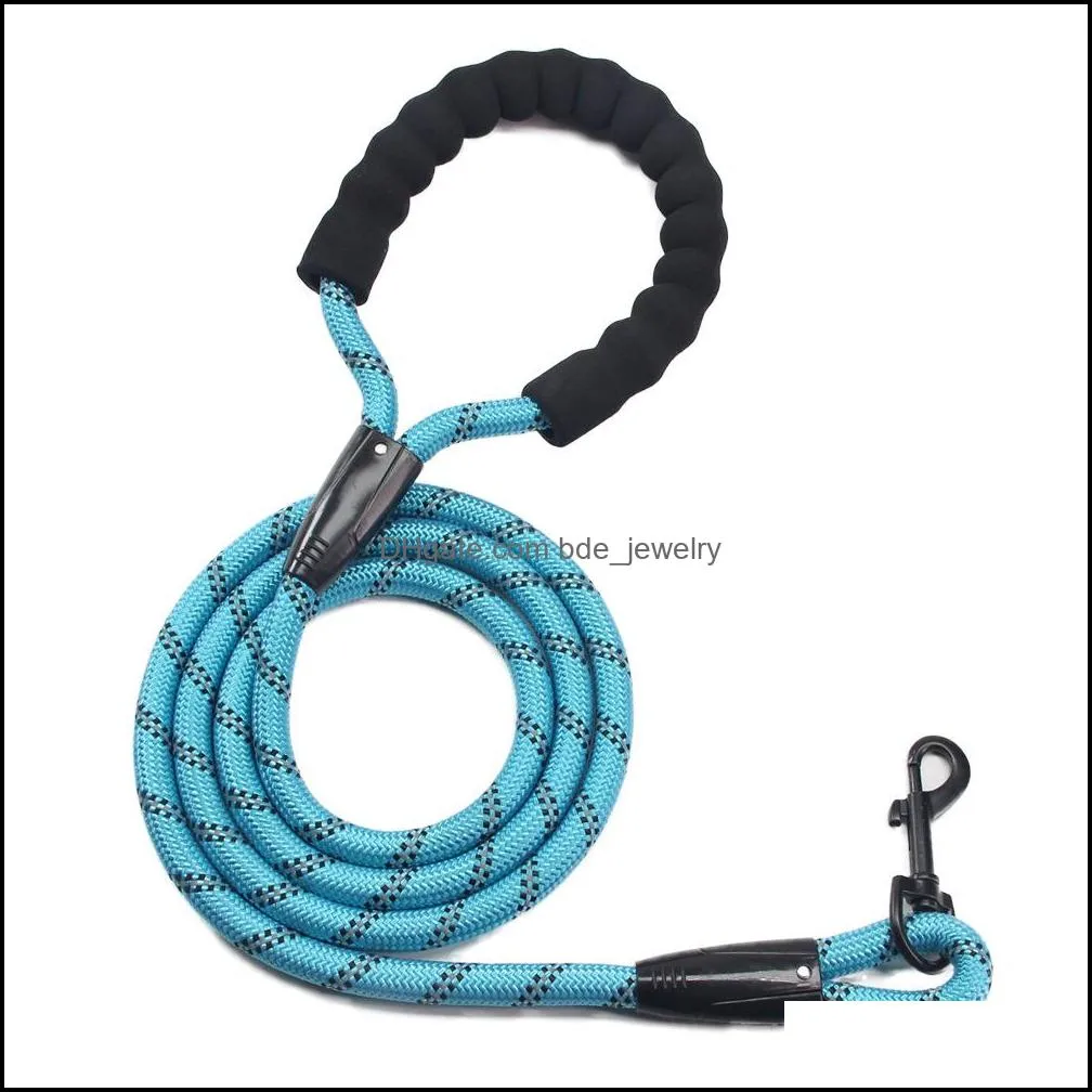 nylon reflective dog leashes outdoor running training strong traction rope for puppy 2meters pet dogs durable leash c0630x1
