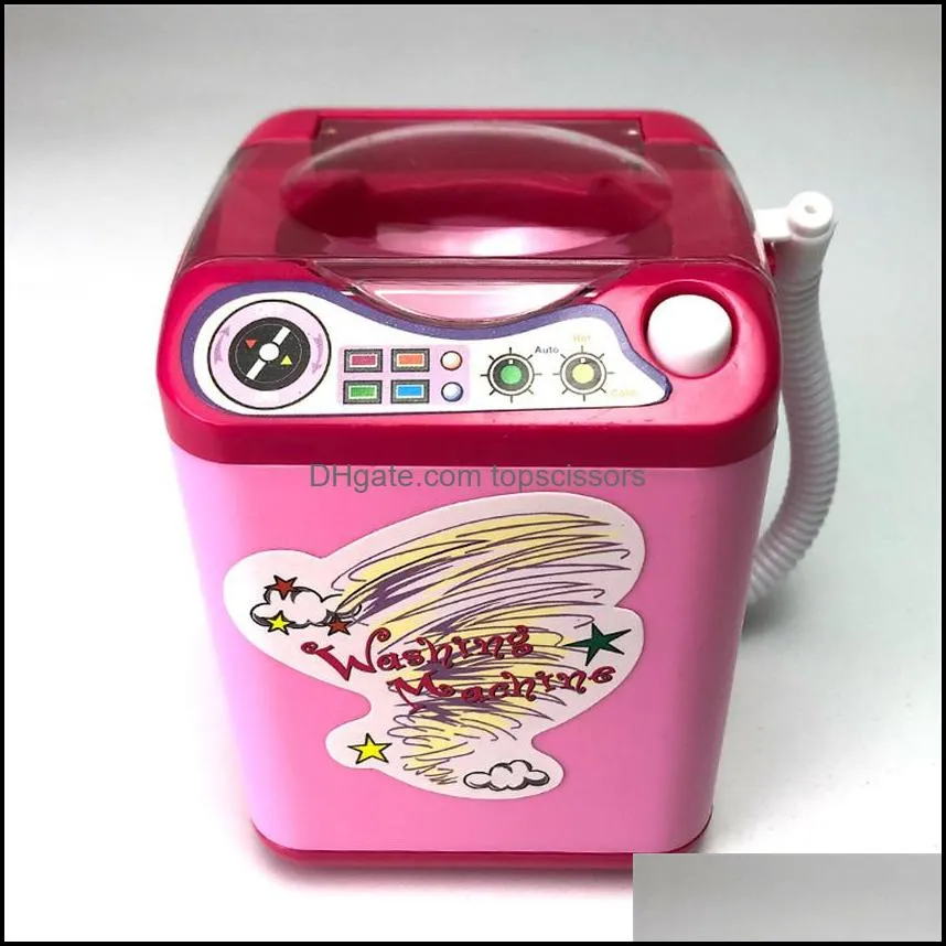 mini electric simulation washing machine toy makeup puff electric to clean up small cleaning brushes cosmetic tool fast ship